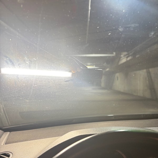 Windshield restoration before detailing