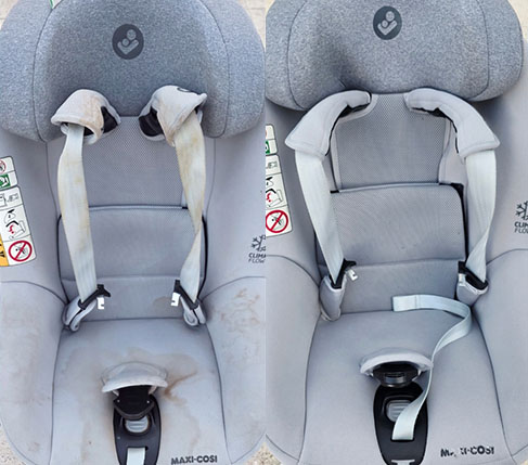 Kid carseat cleaning