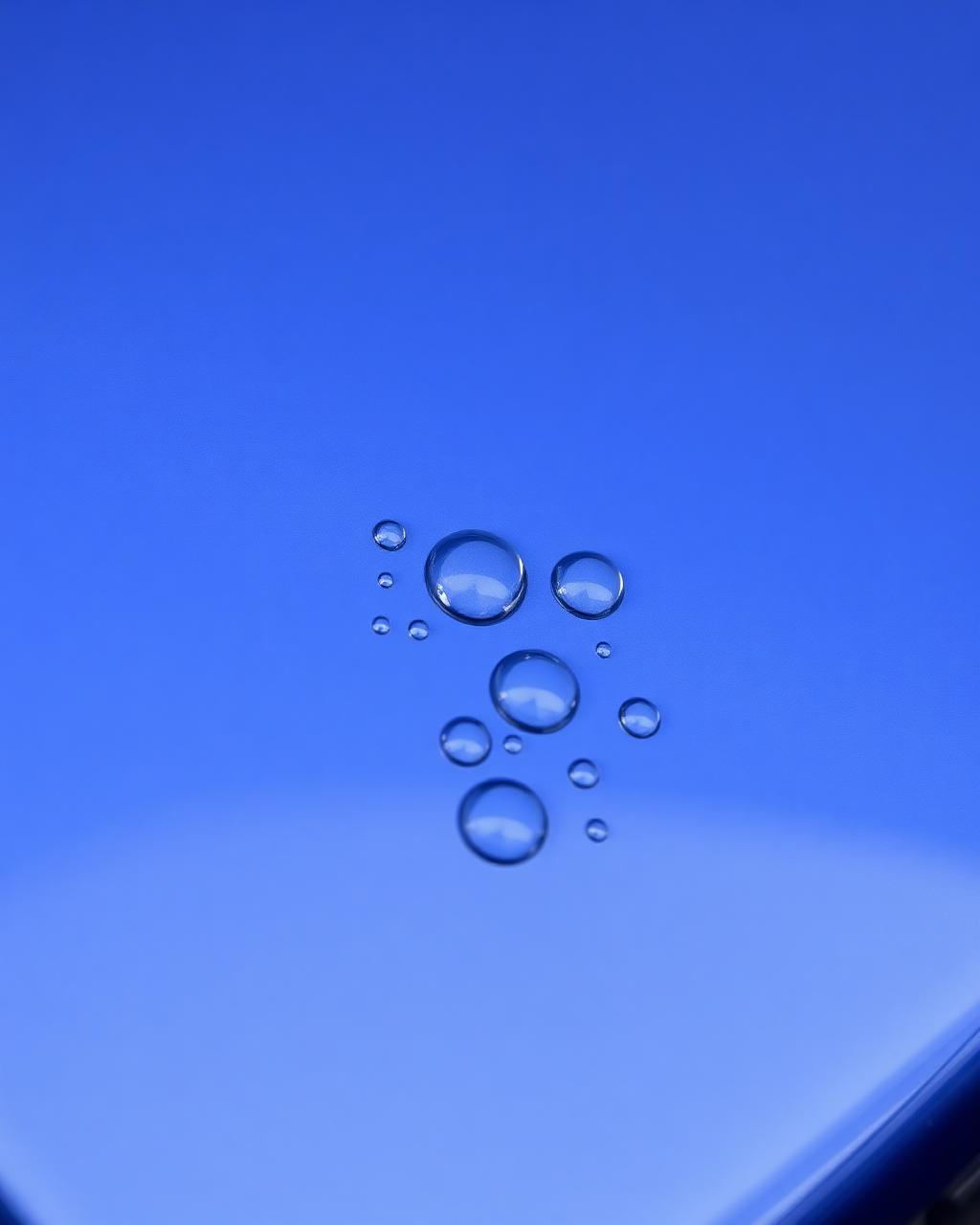 Hydrophobic water beading on ceramic-coated paint