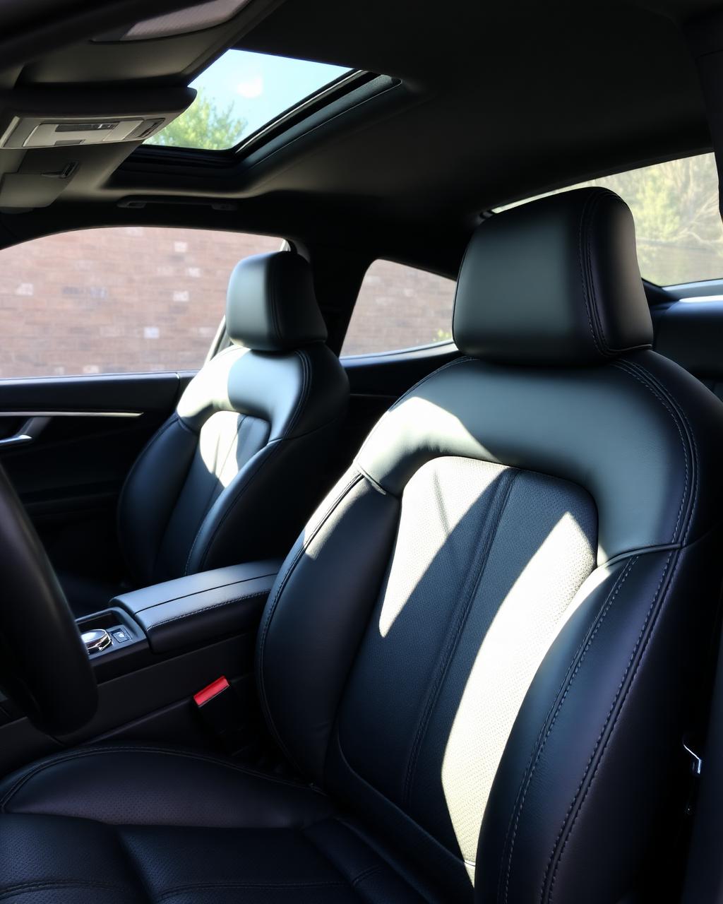 Pristine luxury leather interior